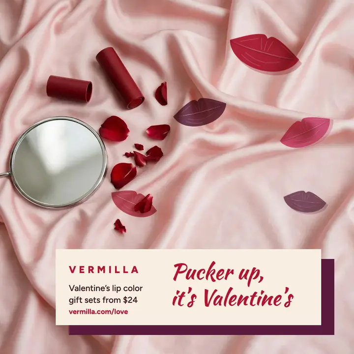 Valentine's lip prints post: valentine's lipstick gift sets post template