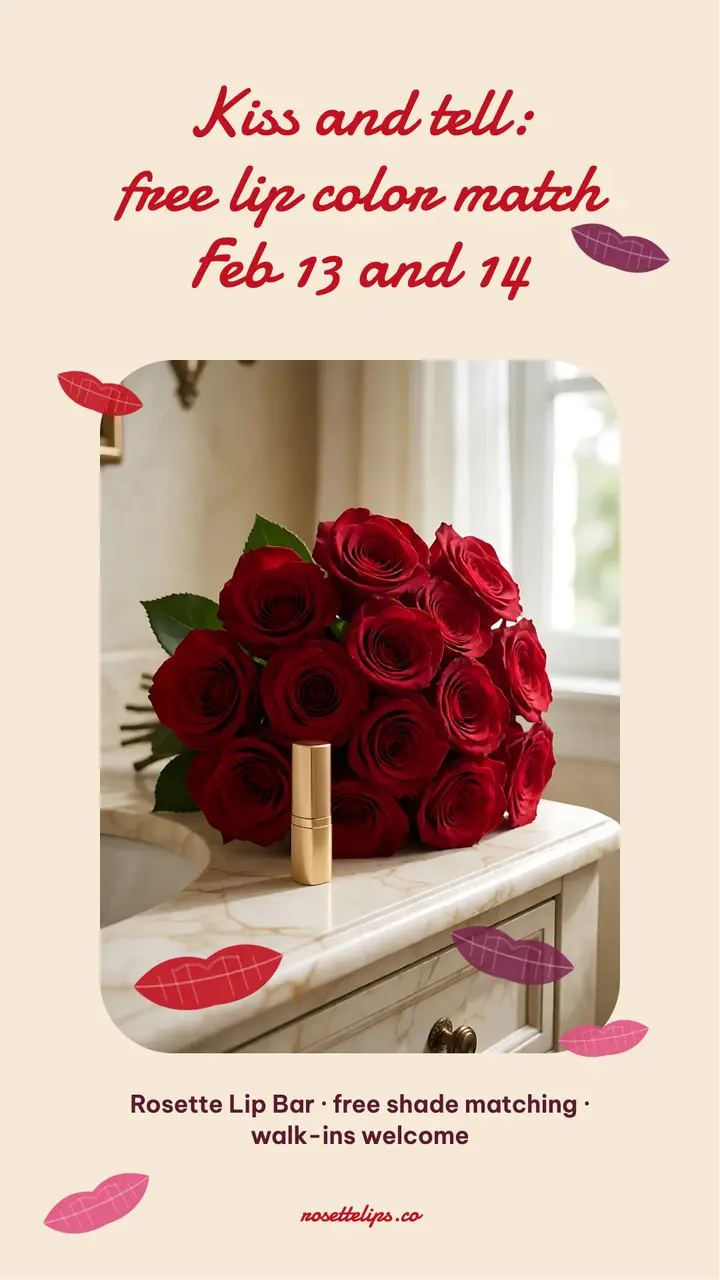 Kiss and tell Valentine's story template