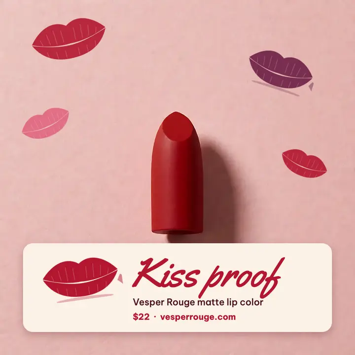 Kiss proof red lipstick post template