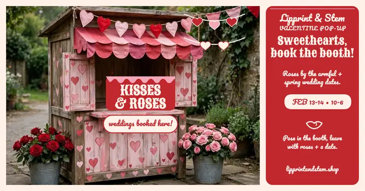 Lipprint and Stem kissing booth post template