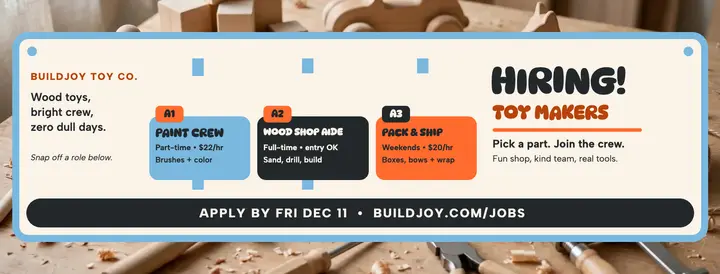 Buildjoy toy makers hiring cover template