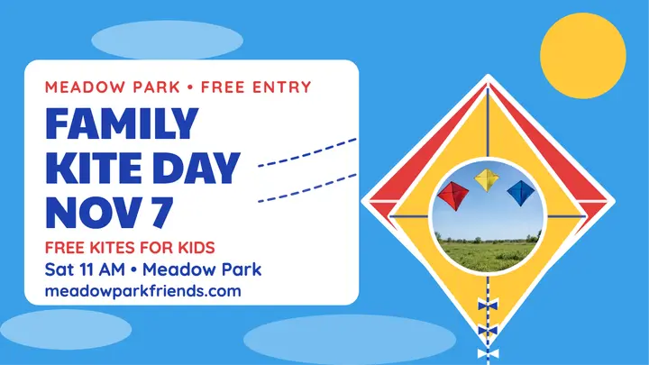 Family kite day at Meadow Park thumbnail template