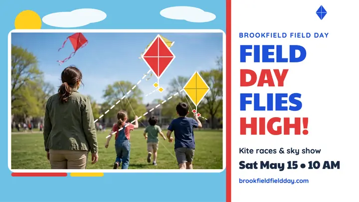 Brookfield Field Day kite thumbnail template