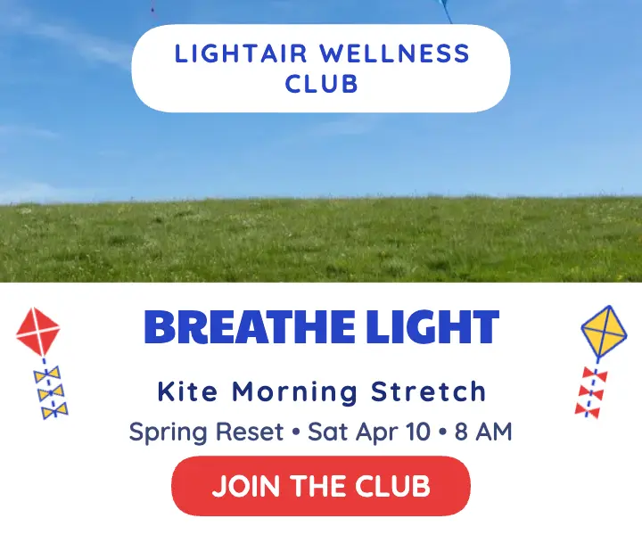 Lightair spring kite stretch ad template