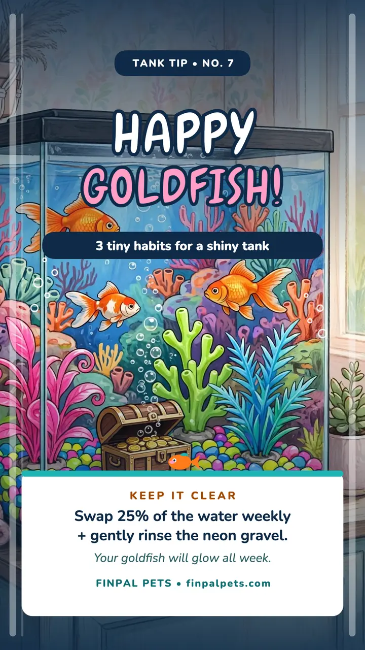 Finpal goldfish tank tip story template