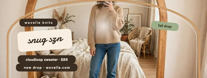 Wovelle fall knit mirror cover template