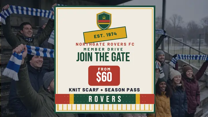 Northgate Rovers member drive thumbnail template