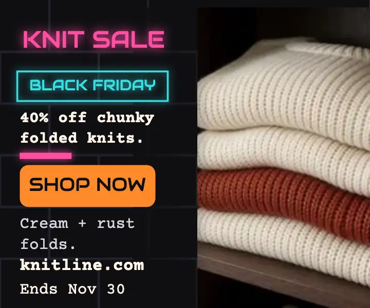 Knitline Goods Black Friday knit ad template