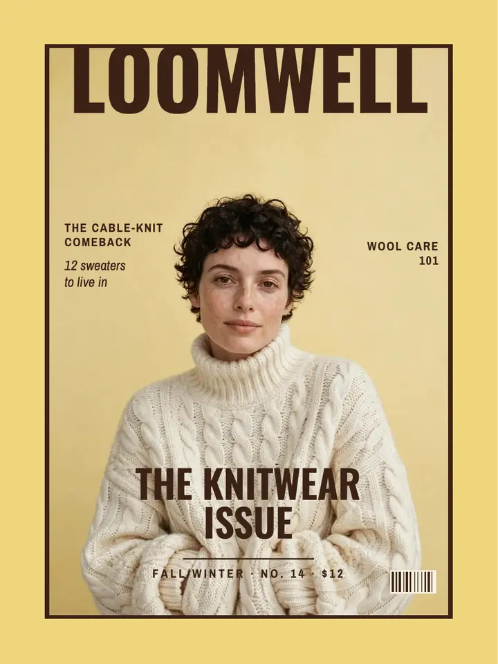 Loomwell knitwear issue cover template