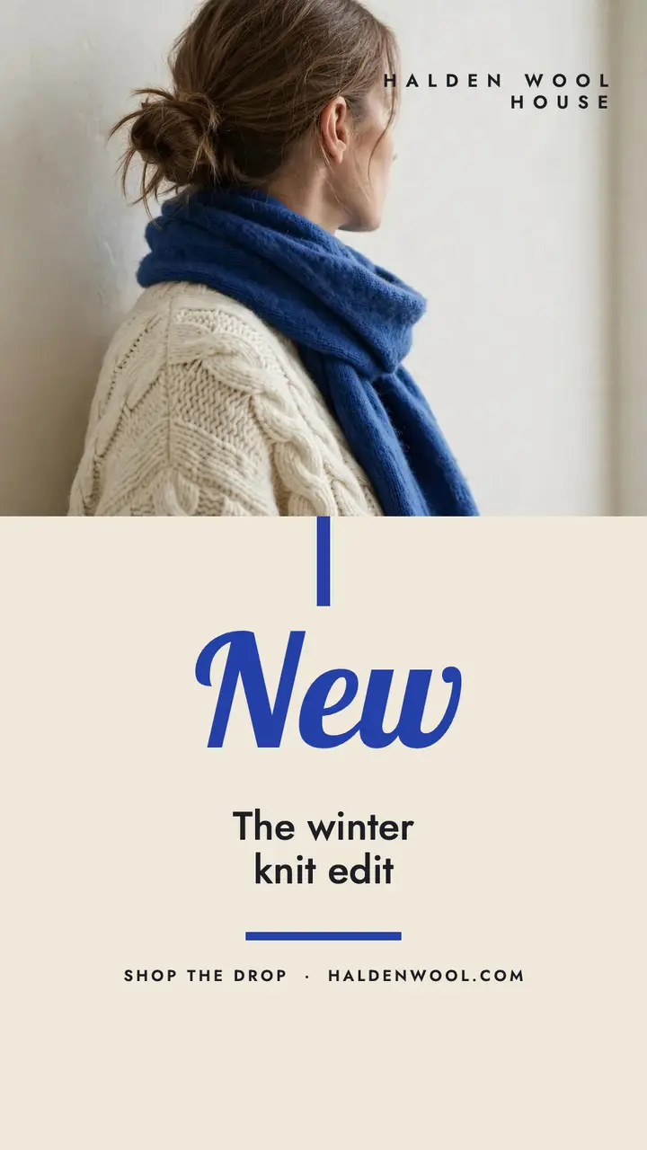 Knitwear new arrivals story template