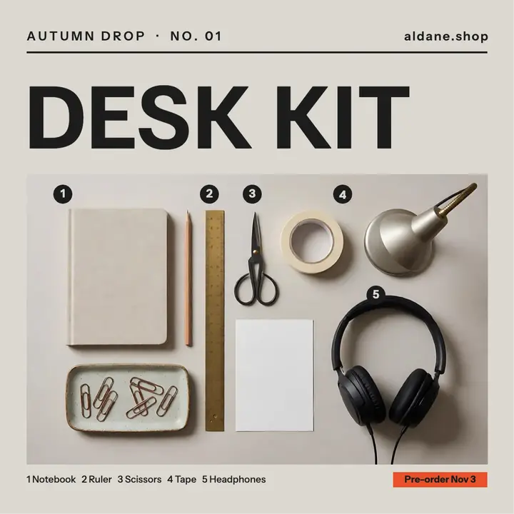 Aldane desk kit template