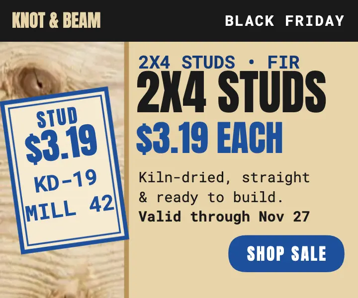Knot & Beam Black Friday lumber sale ad template