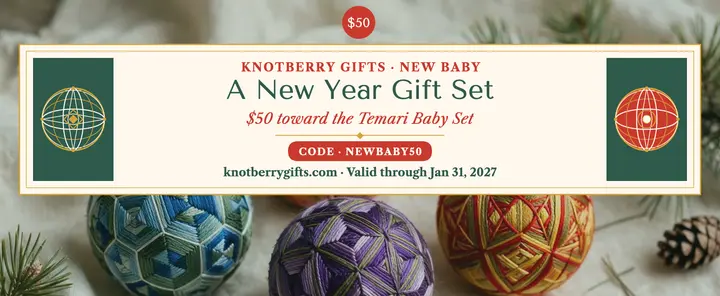 Knotberry temari baby gift voucher template