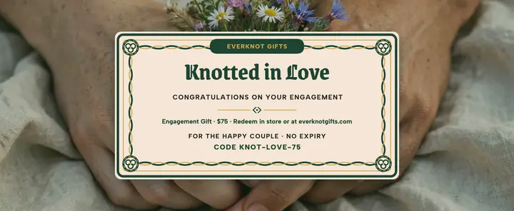 Knotted engagement gift voucher, Everknot template