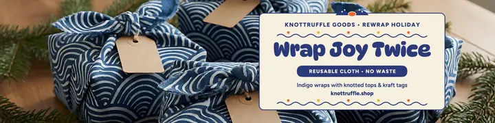 Knottruffle Goods rewrap holiday banner template