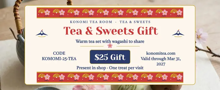 Konomi Tea Room tea gift voucher template