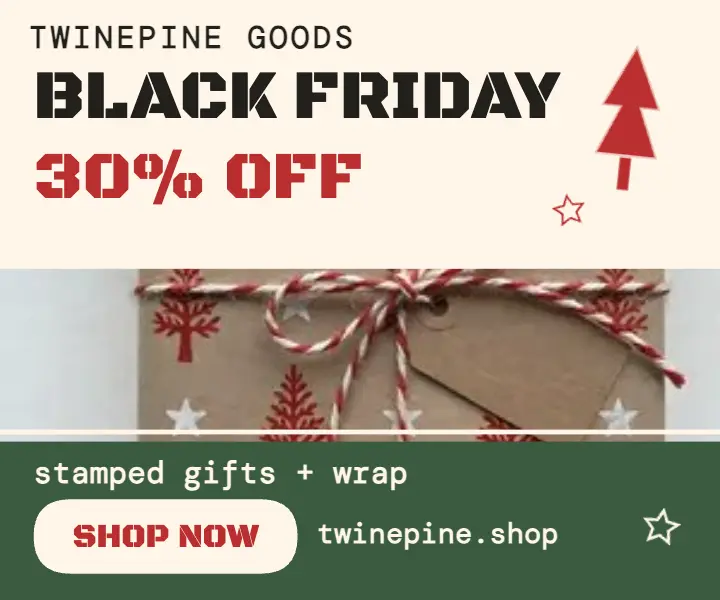 Twinepine Black Friday kraft sale ad template
