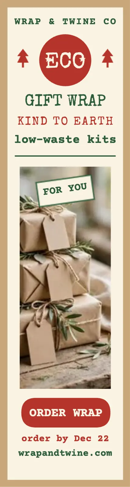 Wrap and Twine eco gift wrap skyscraper template