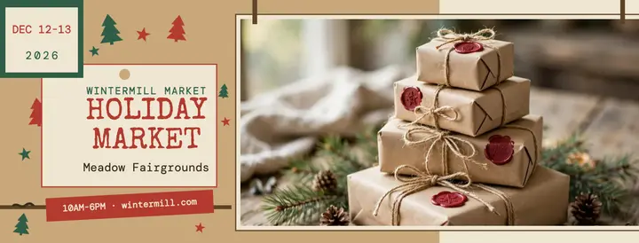 Wintermill holiday gift market kraft cover template