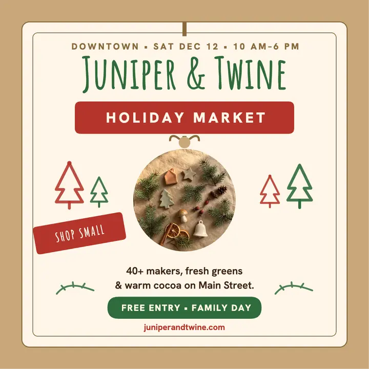 Juniper and Twine holiday market kraft post template