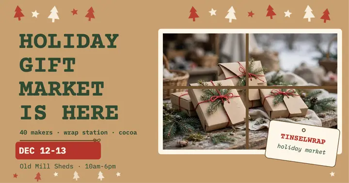 Tinselwrap Fair holiday market post template