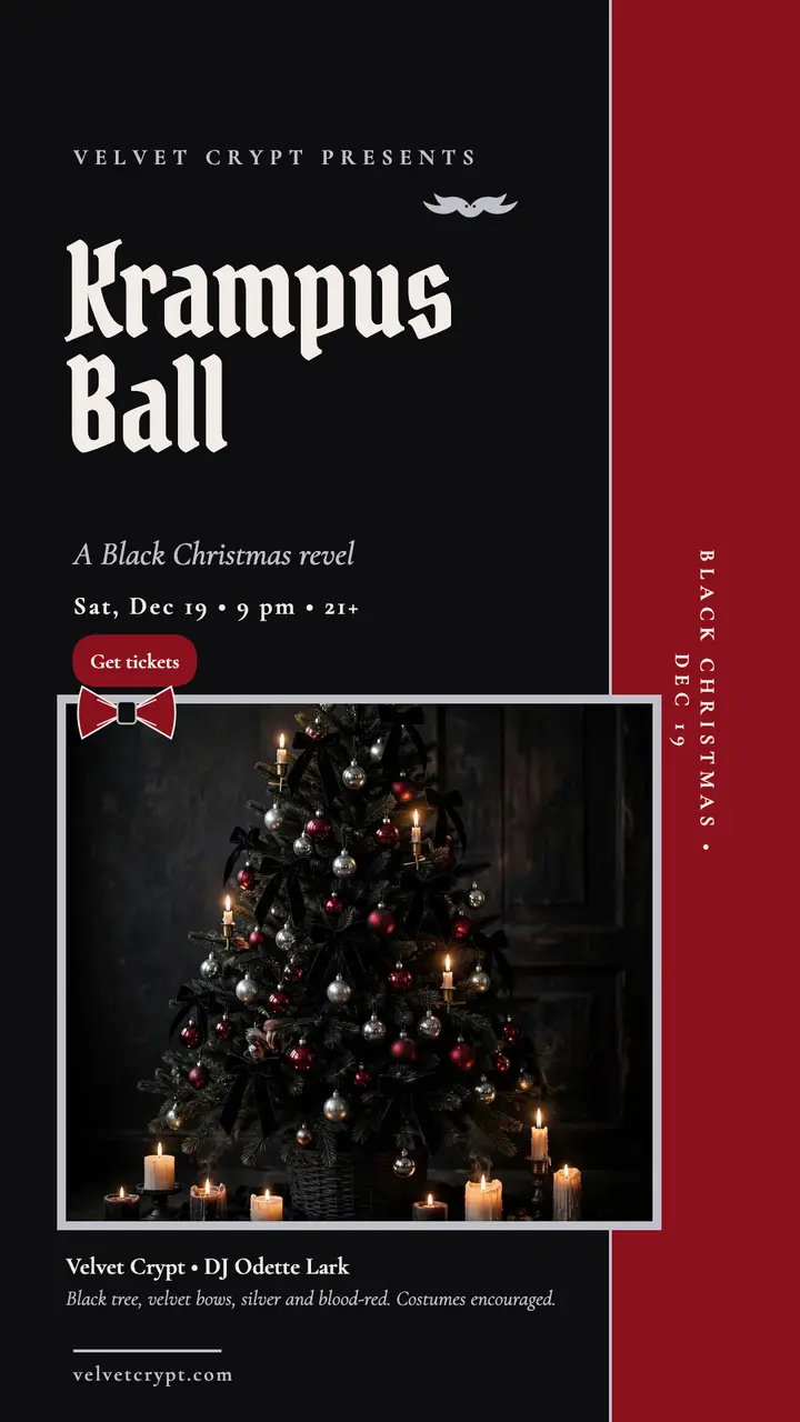 Krampus Ball Black Christmas story template