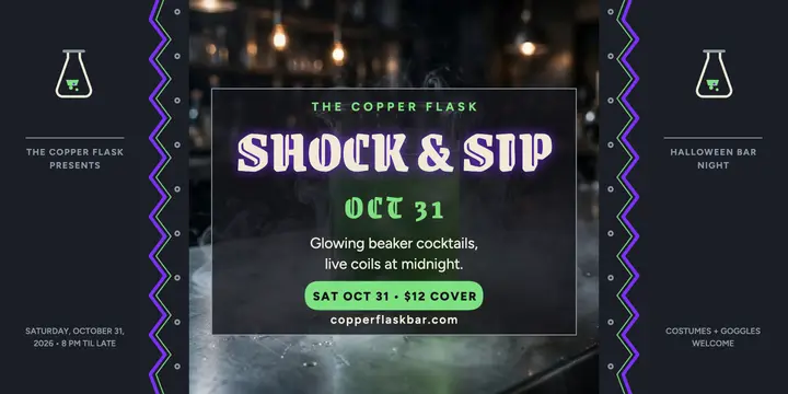 Shock and Sip Halloween bar night template