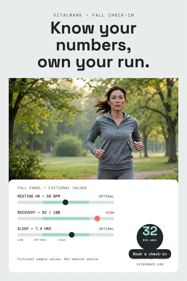 Vitalmark fall check-in range poster: fitness check-in poster template
