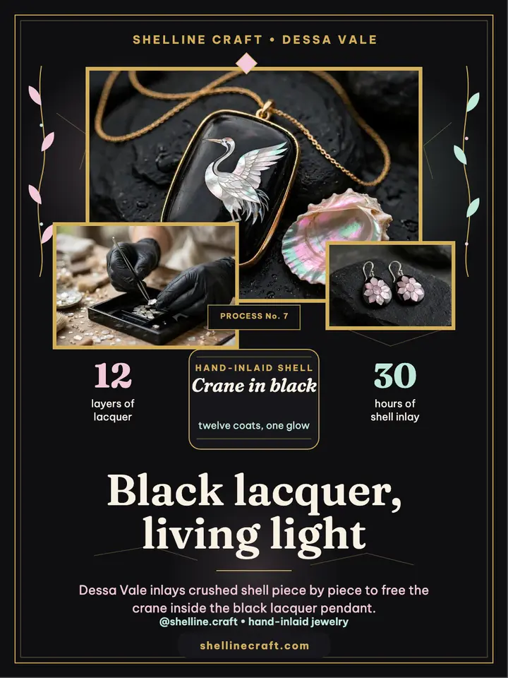 Shelline Craft lacquer pendant creator portrait template