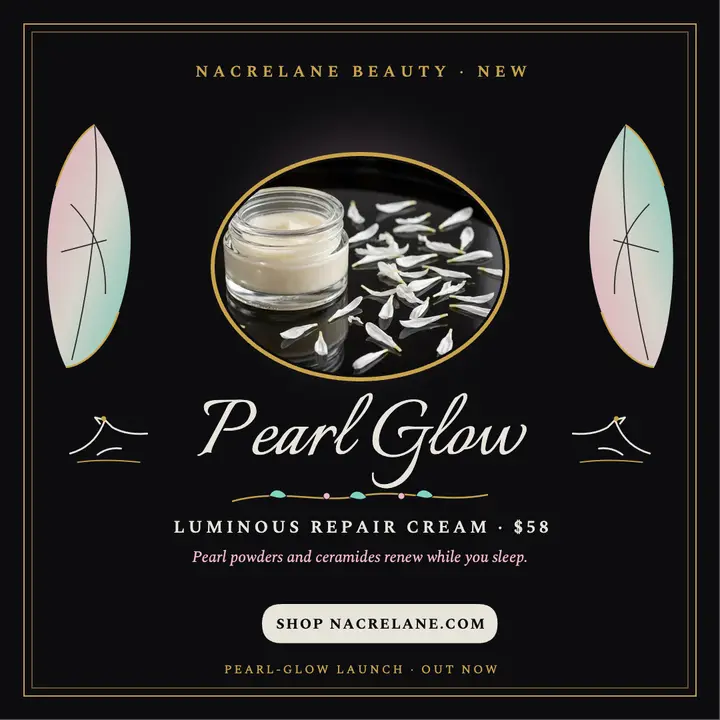 Nacrelane pearl-glow night cream launch template