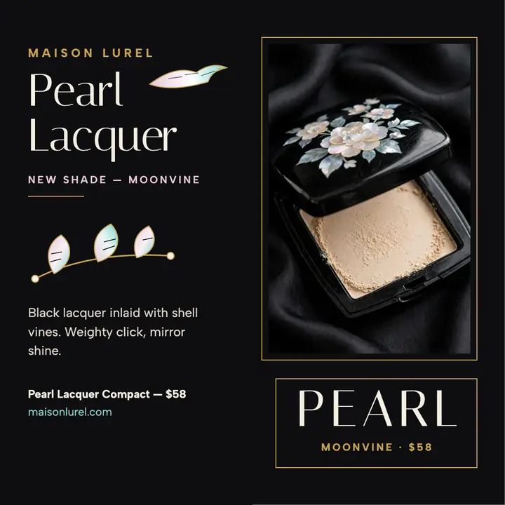 Maison Lurel pearl compact launch template