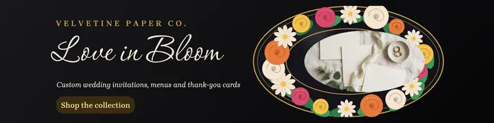 Velvetine Paper Co. wedding stationery Etsy banner: wedding stationery etsy banner template