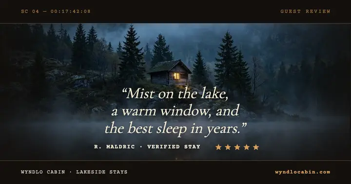 Wyndlo Cabin guest review, director's cut template