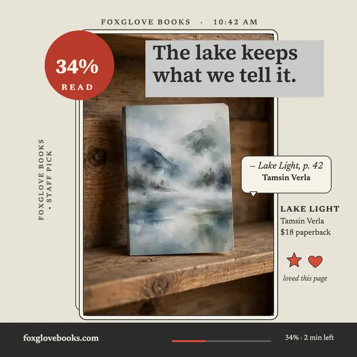 Foxglove Books e-reader quote post template