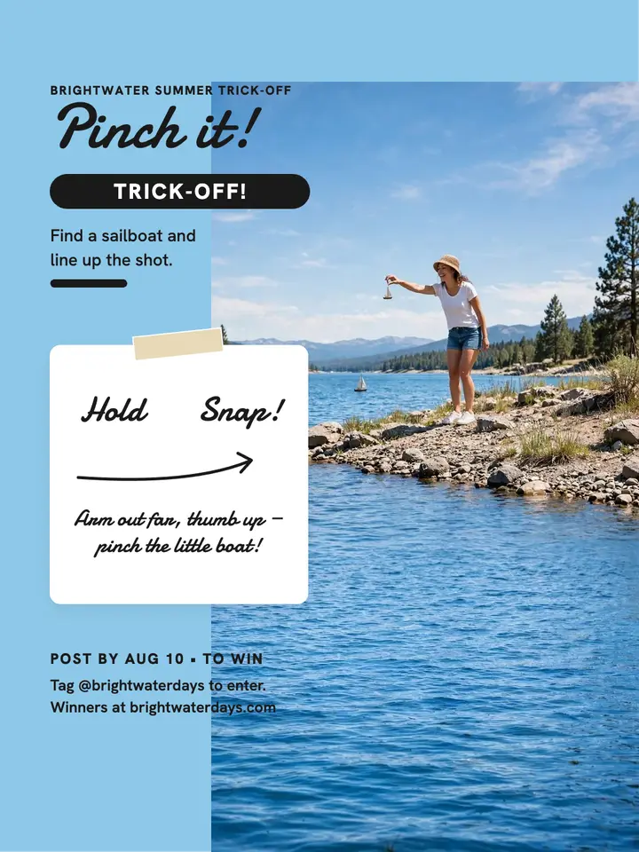 Brightwater lake trick photo challenge template