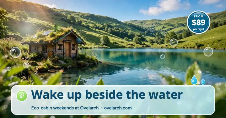 Ovelarch lakeside eco-cabin weekend post: cabin getaway post template