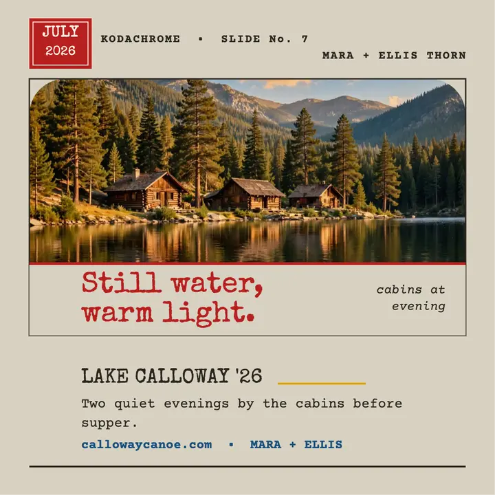 Calloway cabins slide, Mara and Ellis template
