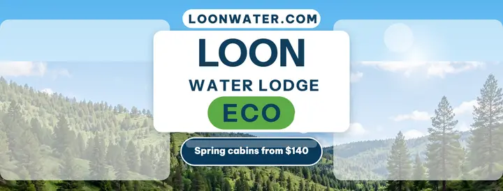 Loonwater Lodge lakeside cover template