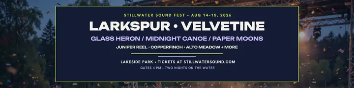 Stillwater Sound Fest lakeside lineup banner: festival lineup banner template