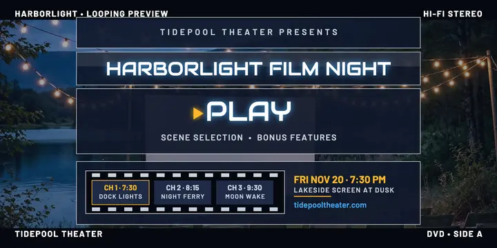 Harborlight Film Night lakeside post template