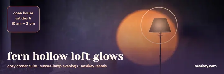 Fern Hollow Loft lamp glow header template