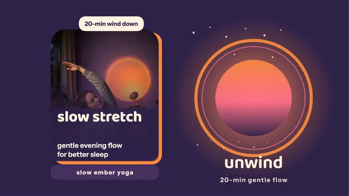Slow Ember Yoga wind down thumbnail template