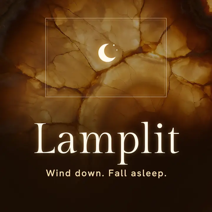 Lamplit wind-down podcast cover template