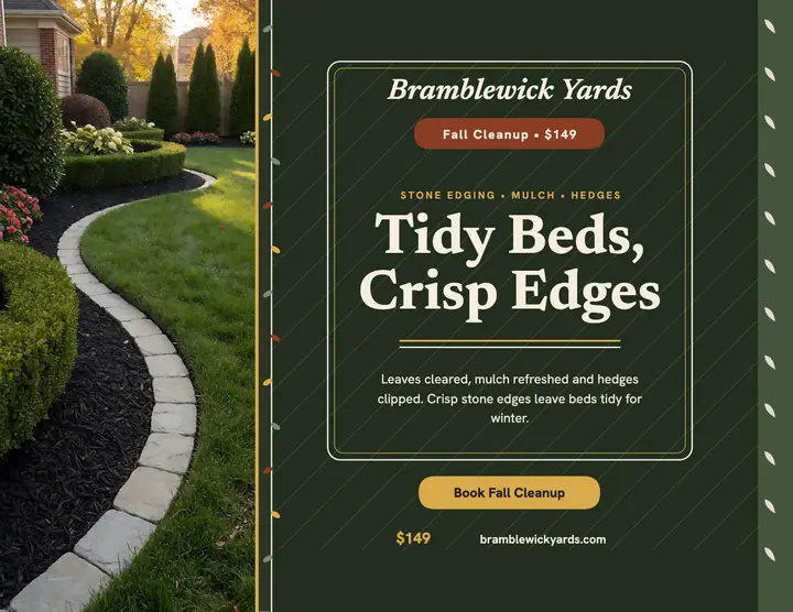 Bramblewick fall cleanup flyer template
