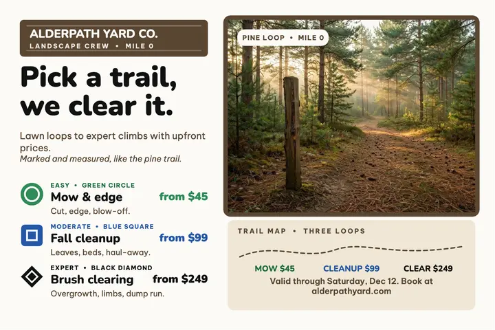 Alderpath trail deals postcard template