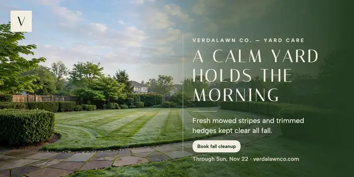 Verdalawn calm yard care post template