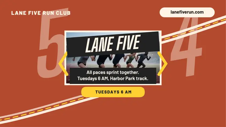Lane Five run club thumbnail template