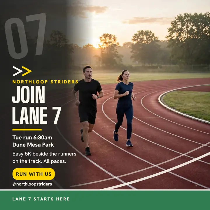 Northloop Striders morning run club post template