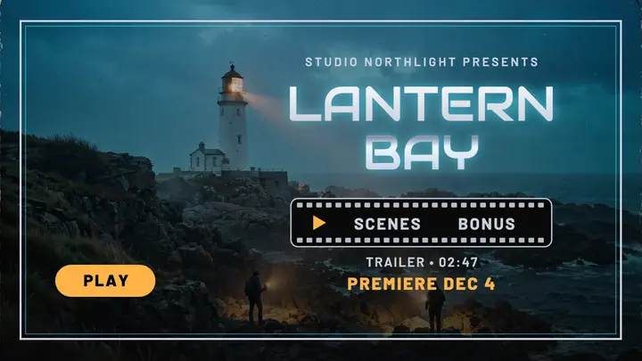 Lantern Bay short film launch thumbnail template