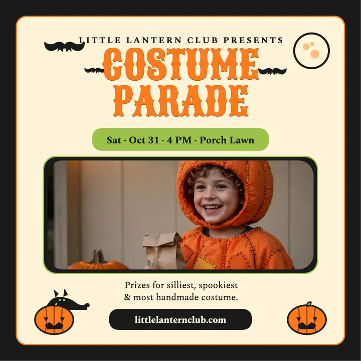 Little Lantern Club costume parade post template